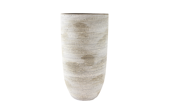 Obal vysoký 'Karlijn' (earth) bílý P27, V50 cm