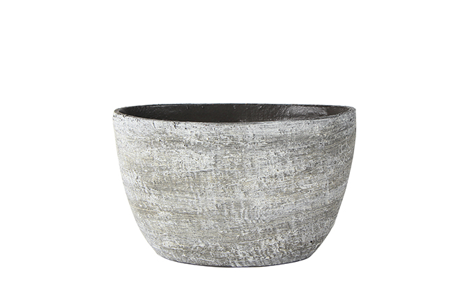 Obal (Planter) 'Karlijn' (earth) šedý P29x15, V16 cm