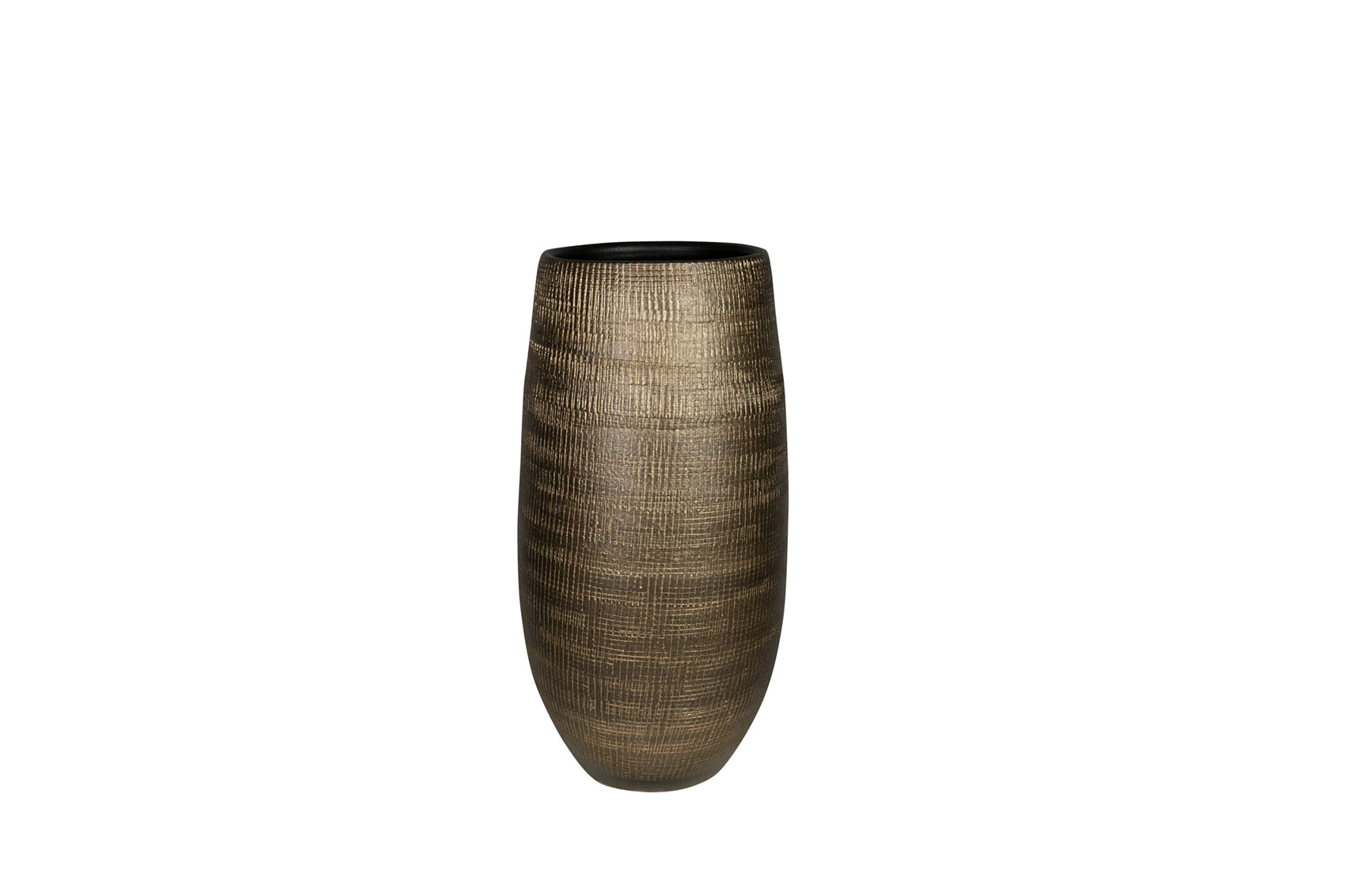 Obal vysoký 'Ryan' lesklý zlatý P27, V50 cm