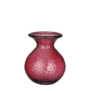 Váza 'Verdal' sklo červená (bordeaux)  V24,5, P20 cm