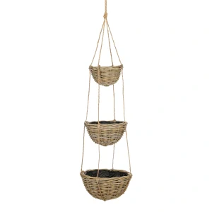 Košik závěsný (3x) šedý V150, P40 cm