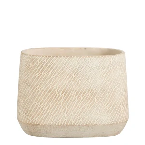 Obal 'Camino' ovální  béžový (taupe) D28, Š16, V21 cm