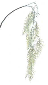 Zavěšená jehličnatá borovicová větev se sněhem zeleno-hnědá délka  118 cm