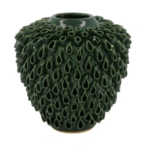 Lahvová váza kulatá, keramika, 21x21x20 cm