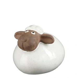 Dekorace ovečka bílá - d21,5 x š17,5 x v16cm