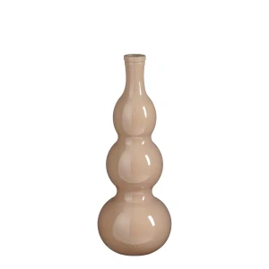 Váza Benito z recyklovaného skla, levá, hnědá - v45 x p17cm