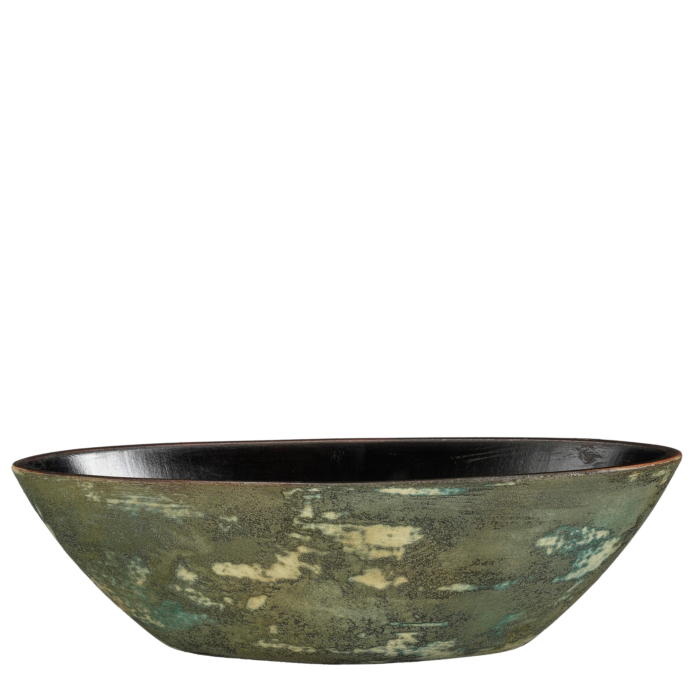 Oválný květináč Olaf, v. zelený - d48 x š19 x v15cm