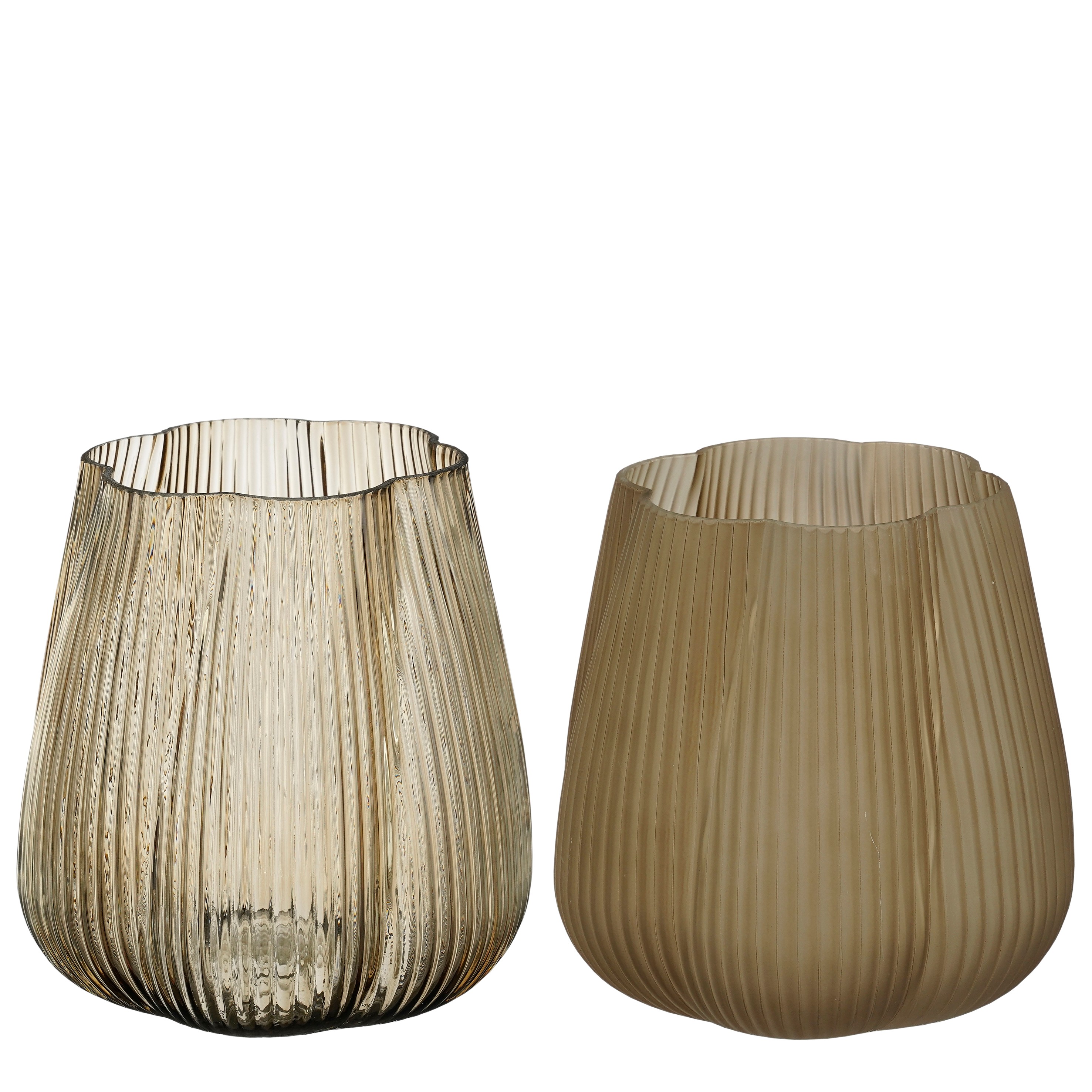 Hnědá váza 2 různé barvy - v20 x p20cm