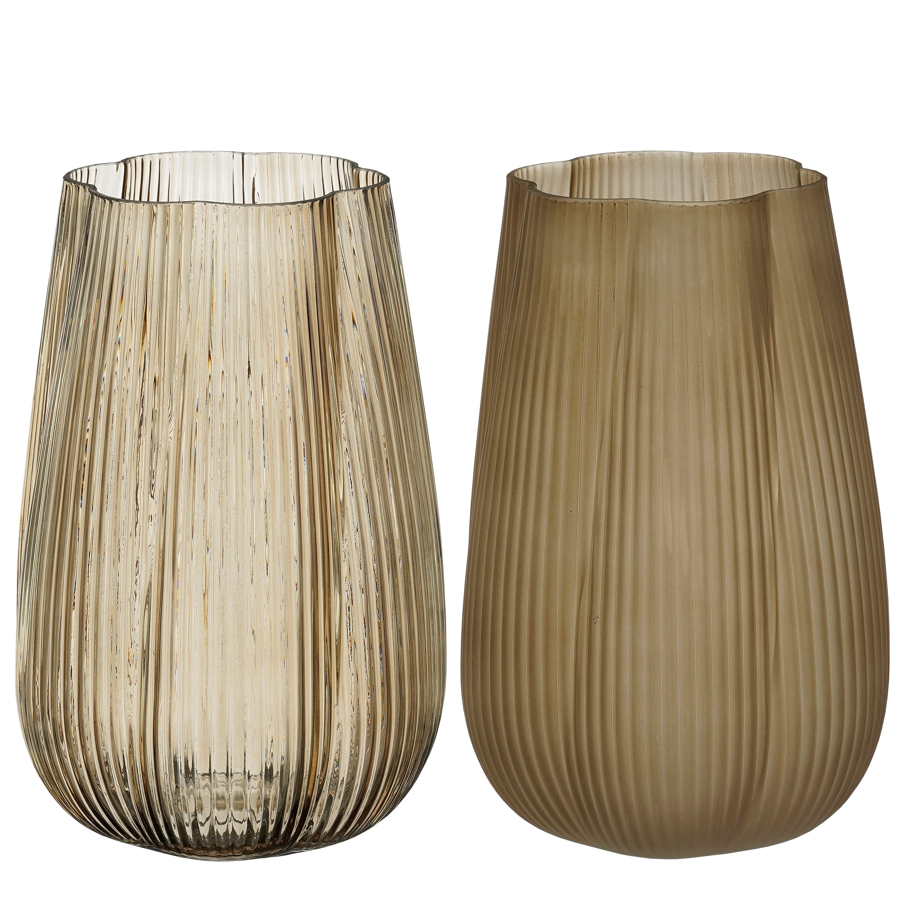 Hnědá váza 2 různé barvy - v26 x p18cm