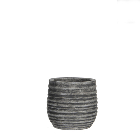 Pot round Magnus 15x16 grey