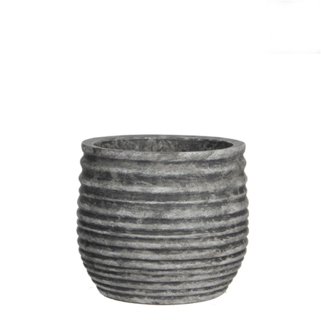 Pot round Magnus 17x18 grey