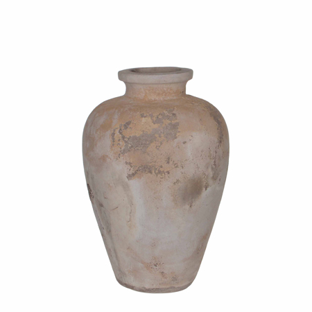 Mount vase round beige h49xd33cm