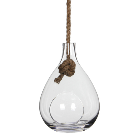 Sil vase hanging transparent 30x21,5 cm