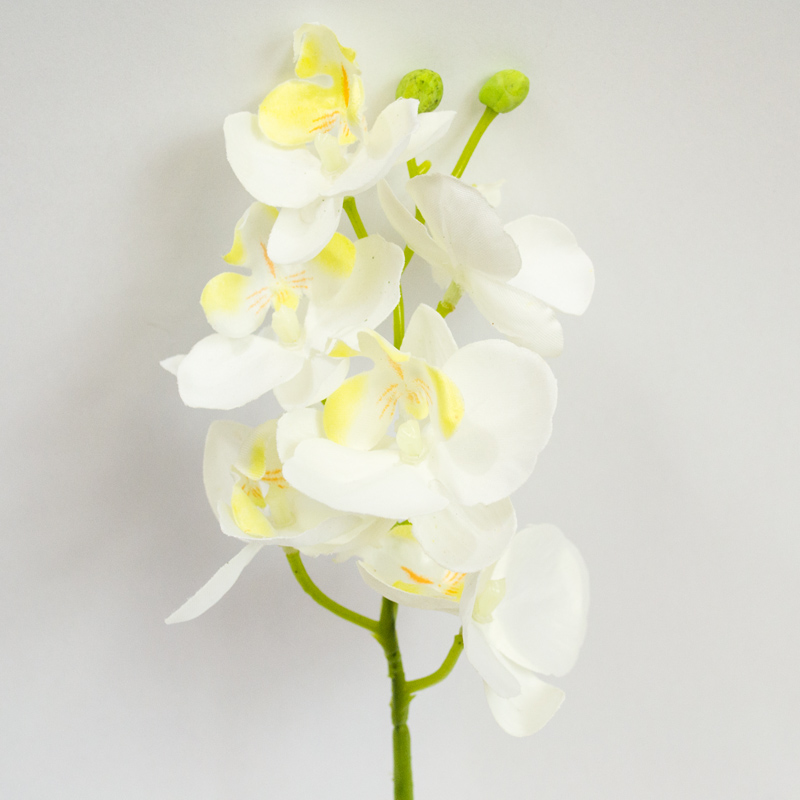 Umělá květina - Orchidej mini bílá 33 cm
