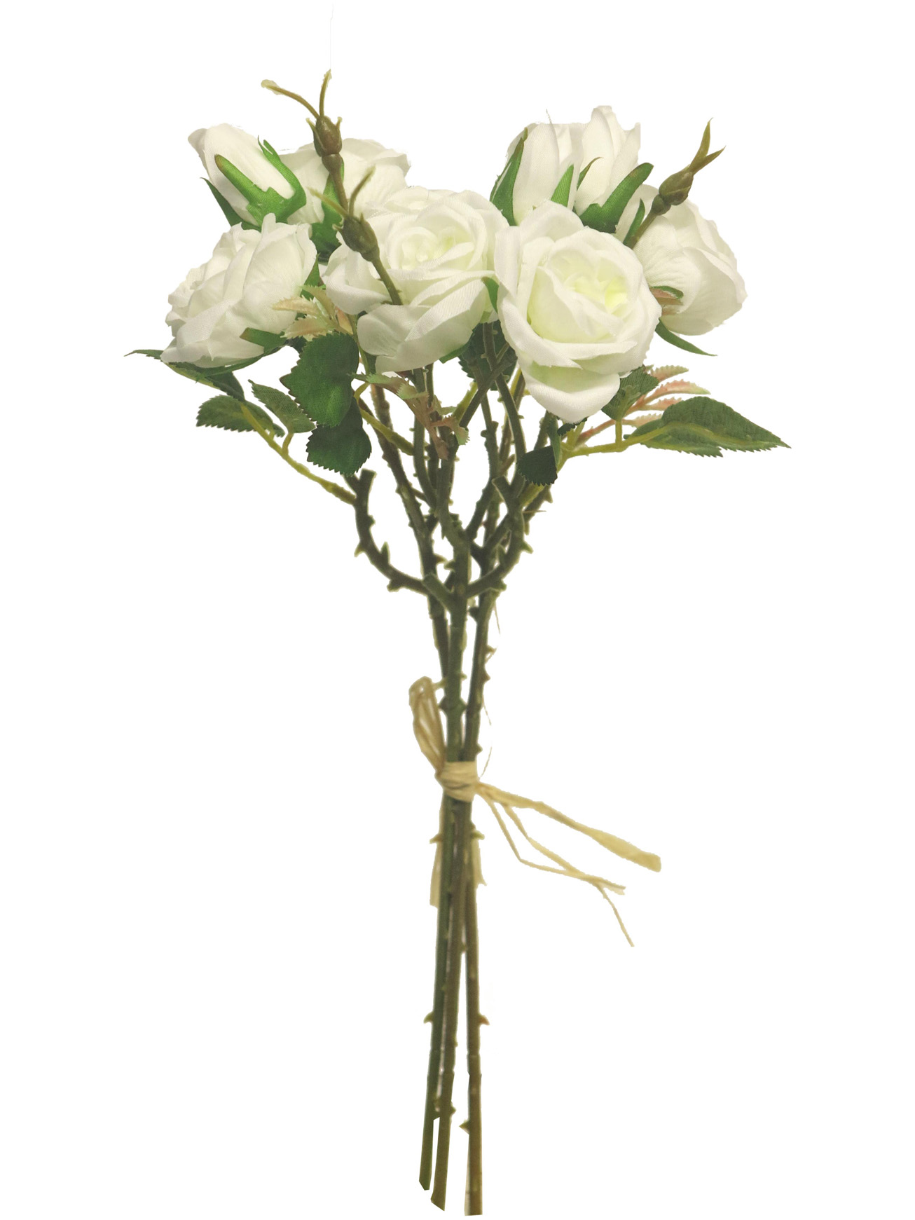 Růže  - rose spray svazek x3 bilá 30cm