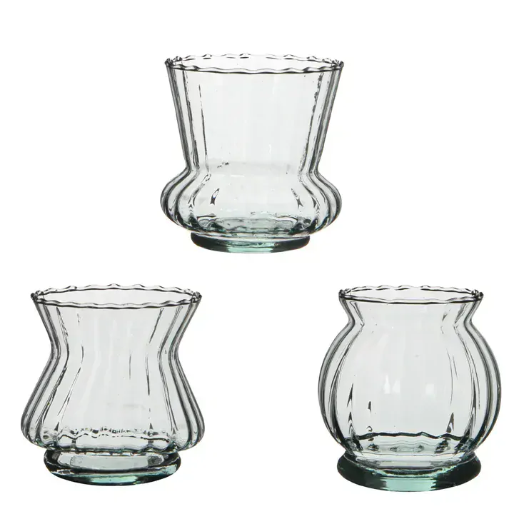 Heiga hurricane light transparent 3 assorted 10x9,5cm