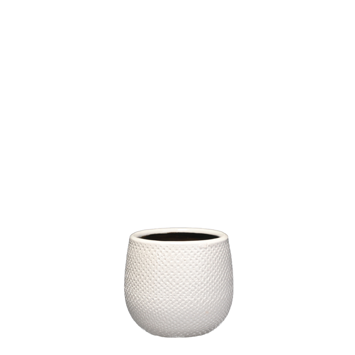 Gabriel pot round white 12x14cm