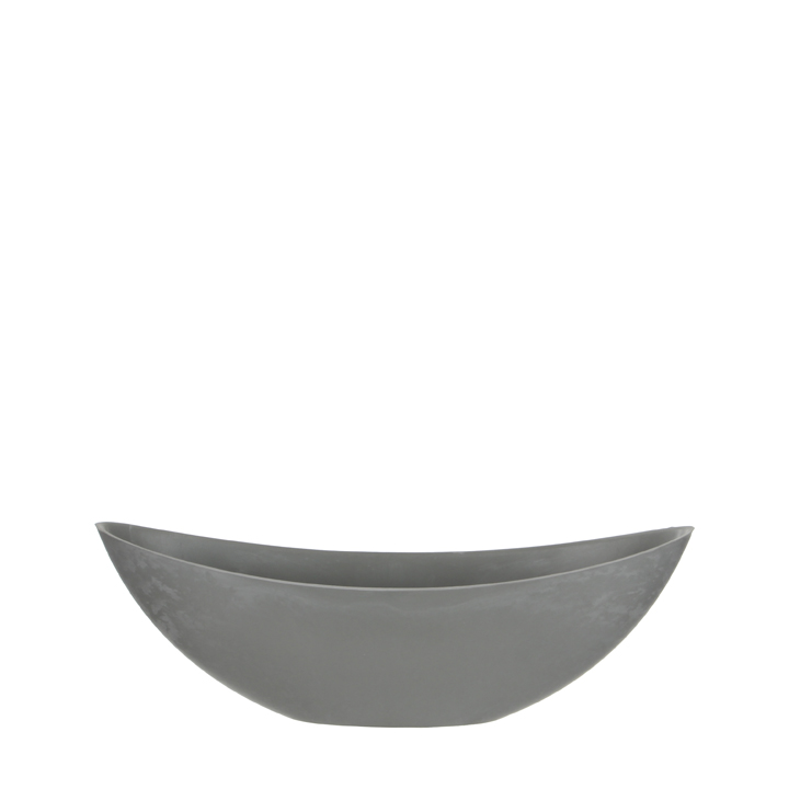 mila pot oval grey 39x12x13cm