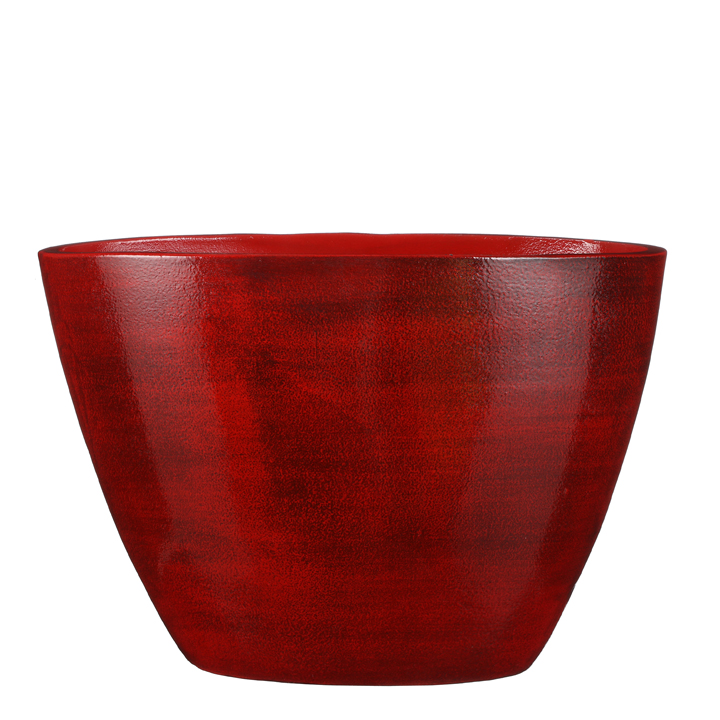 Lester pot oval red 40x20x27cm