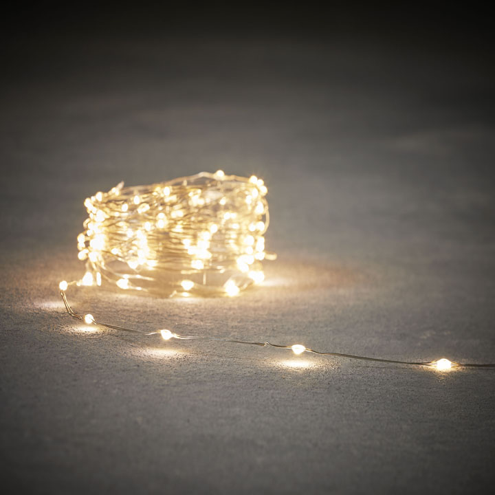 String silver white 100led IP44 500cm