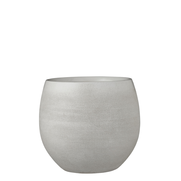 Douro pot round off white 23x26cm