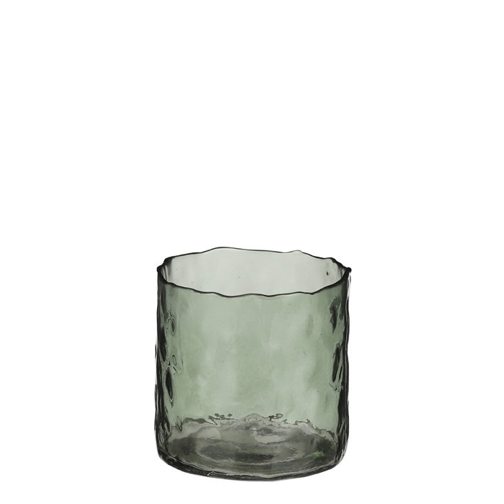 Donau tealighht holder green 8,5 x 8 cm
