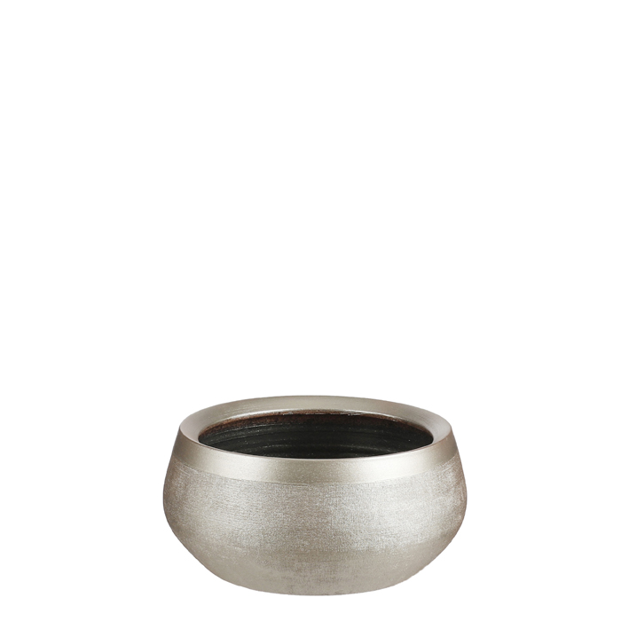 Douro bowl round silver h14xd34cm