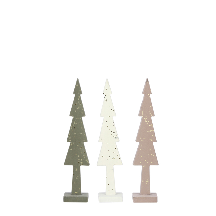 Tree green white pink 3 assorted 5x4x26,5cm