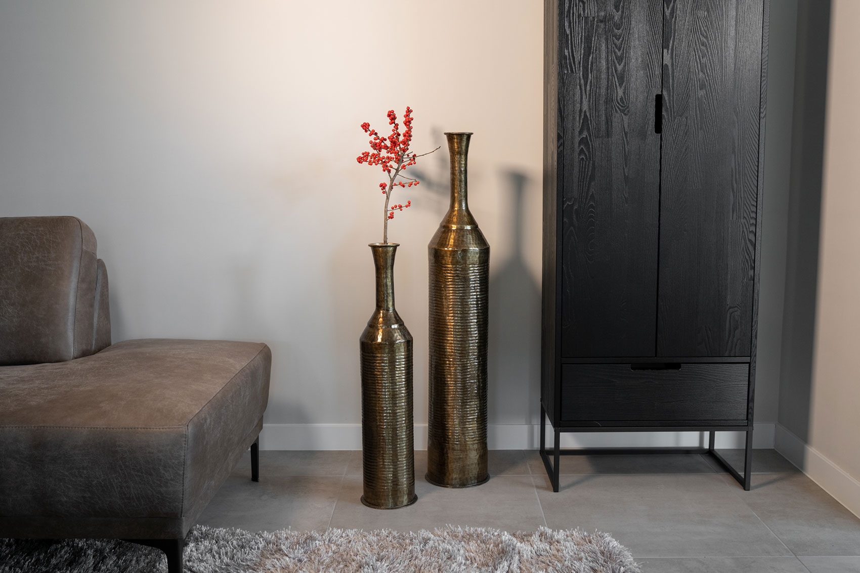 Láhev 'Fabio' zlatý (brass antique) P18, V76 cm