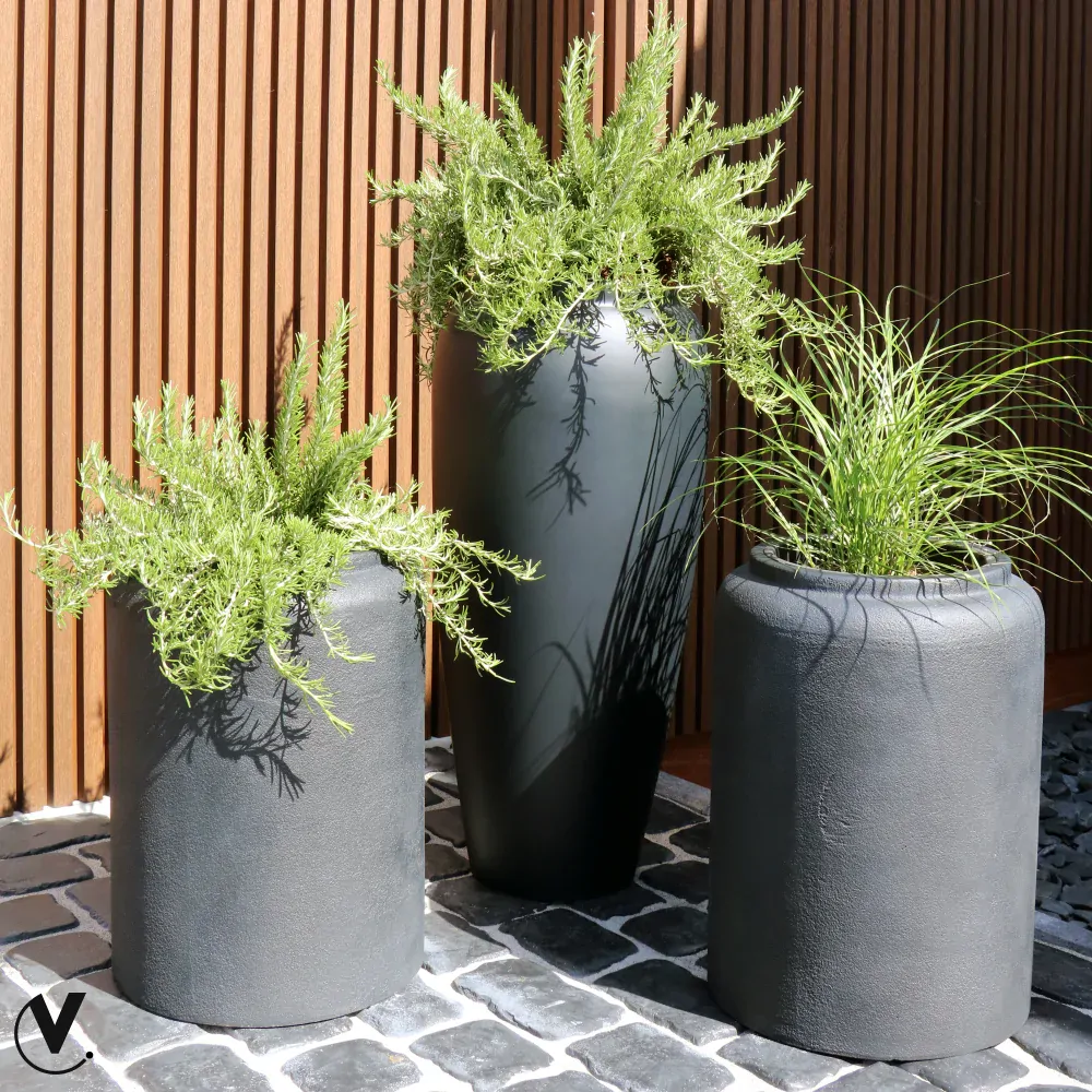 Váza 'Hobro' černá P37, V80 cm