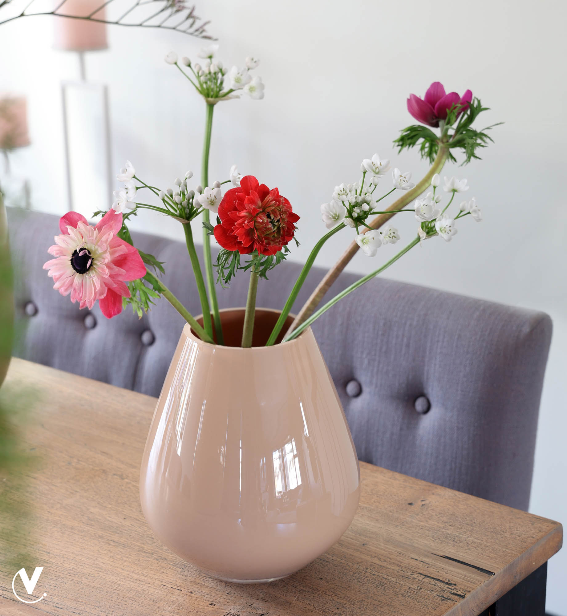 Váza 'Tasman' malá P18 V20 cm hnědá (sand)