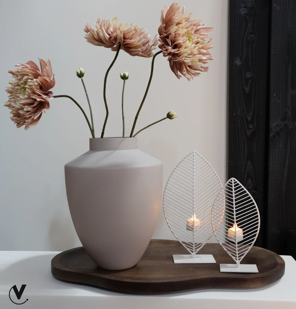 Váza 'Tugela' malá P24.5 V29 cm matná bílá (ivory)