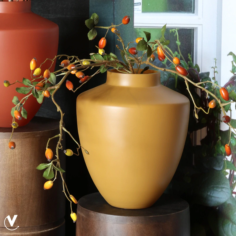 Váza 'Tugela' malá P24.5 V29 cm matná hnědá (honey)