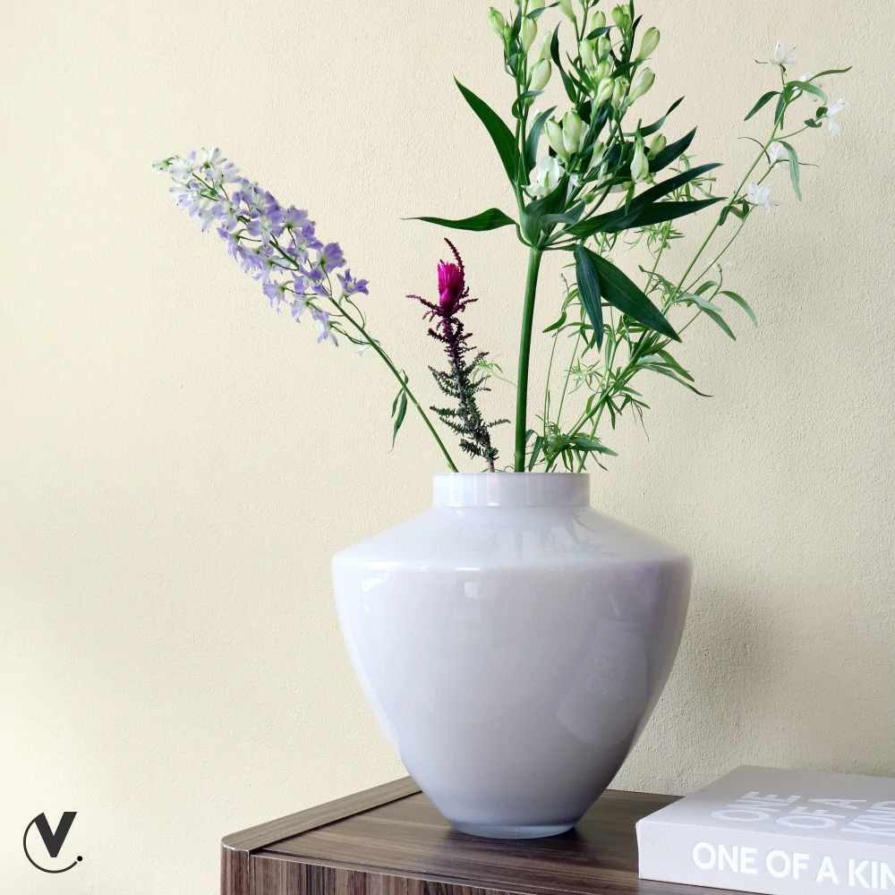 Váza 'Kagera' medium P33 V32 cm bílá (ivory)