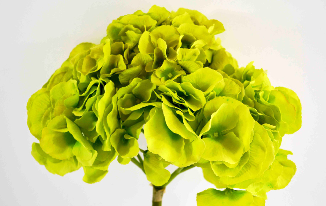 Umělá květina Hortenzie - Hydrangea zelená