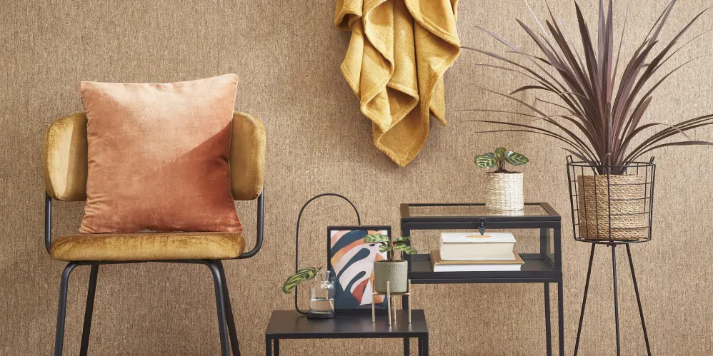 Držák na rostliny (na květináč) 'Scott) zlatý D11,5, Š11,5, V16 cm