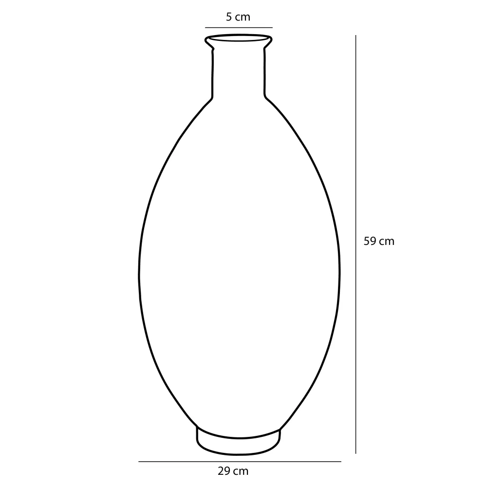 Láhev 'Firenza' sklo růžová V59, P29 cm