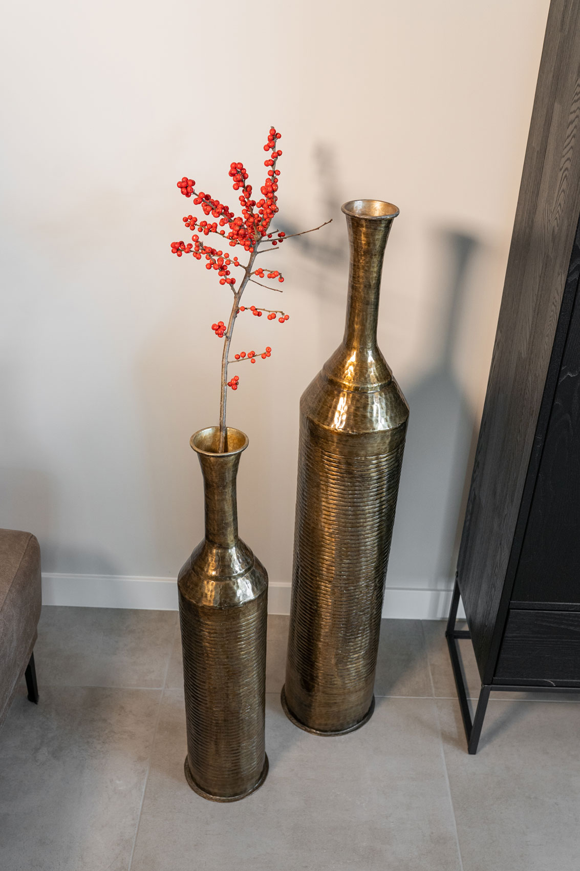 Láhev 'Fabio' zlatý (brass antique) P18, V76 cm