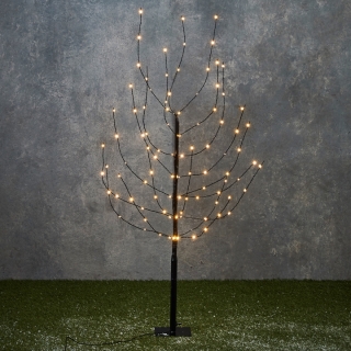tree black warm white 100led IP44 12x12x110cm