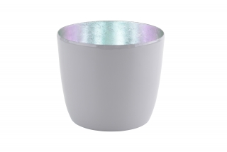 svícen/votive Madras v8,5, p10cm šedý/stříbrný