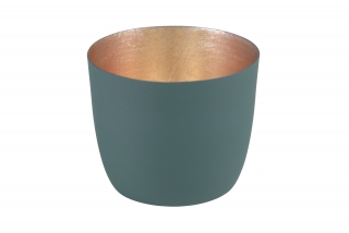 svícen/votive Madras v8,5, p10 cm dark olive/zlatý