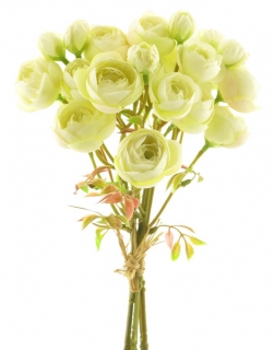 Svazek krémových růží x6 mini V33 cm