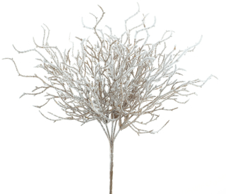 Větev Coral keř s sněhem hnědá V34 cm